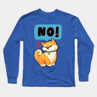 Shiba NO - Cute Funny Shiba Inu Dog Gift Long Sleeve T-Shirt